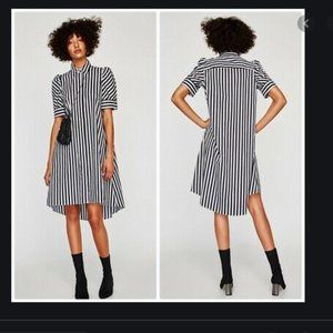 Striped Shirt Dress Zara 2026.Zara | Dresses | Zara Striped Shirt Dress M Black White Striped | Poshmark
